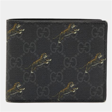 gucci bifold wallet signature black|Gucci men's wallet tiger.